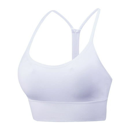 

Valcatch Racerback Sports Bras Padded Y Racer Back Cropped Bras for Yoga Workout Fitness Low Impact