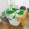 thumbnail image 4 of Coolnut Rectangle Table Cloth St.Patrick's Day Clover Tablecloth Waterproof Anti-Shrink Soft and Wrinkle Resistant Decorative Fabric Table Cover for Outdoor Picnic/Kitchen Dining 54x72In, 4 of 7