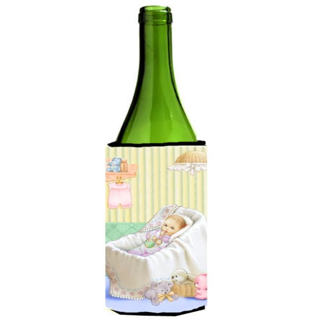 Carolines Treasures Aph7093literk New Baby In Crib Wine Bottle Can