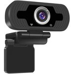1080P Webcam avec Microphone, PC Ordinateur de bureau USB Webcams pour l'appel vidéo, la conférence, le streaming, l'enregistrement, Skype, Plug and Play, Wide Angle