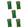 thumbnail image 1 of maskred Femmes de la Mode Plage Vacances Robe Boho Ethnique Élégante Robe en Vrac Vert 5Set, 1 of 6