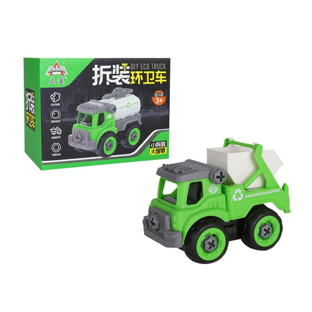 Childrens Screw Assembly Vehicle Kit With Garbage Truck Building Kit