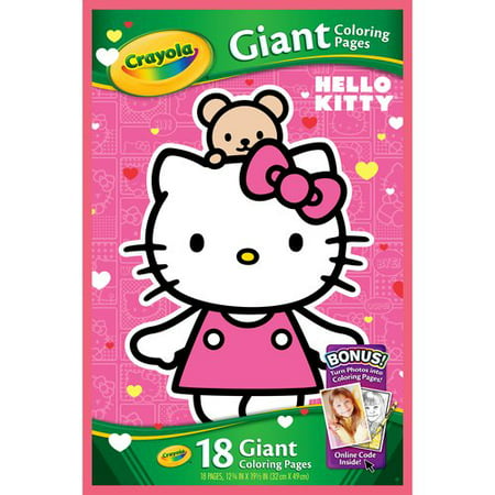 Crayola Giant Coloring Pages, Hello Kitty, 18-Count - Walmart.com