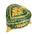 thumbnail image 4 of Organizador de collar de caja de joyería en forma de corazón elegante artesanías únicas de joyería de joyería de caja de barcos para habitaciones para verde, 4 of 8