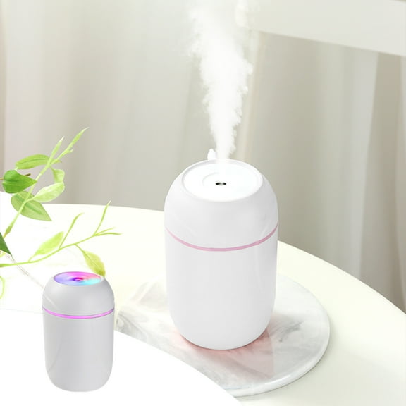 Tejiojio Home Gifts Portable Desk Humidifier, Cool Mist Humidifier, Humidifier for Bedroom Office, Plants, Colorful Night Function