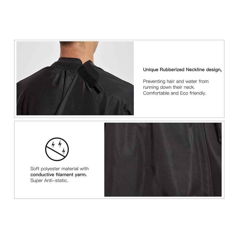 Level 3 Cape with Rubber Neck - Water Resistant Barber Hair Cutting Cape -  Professional Salon Stylist and Barber Accessories