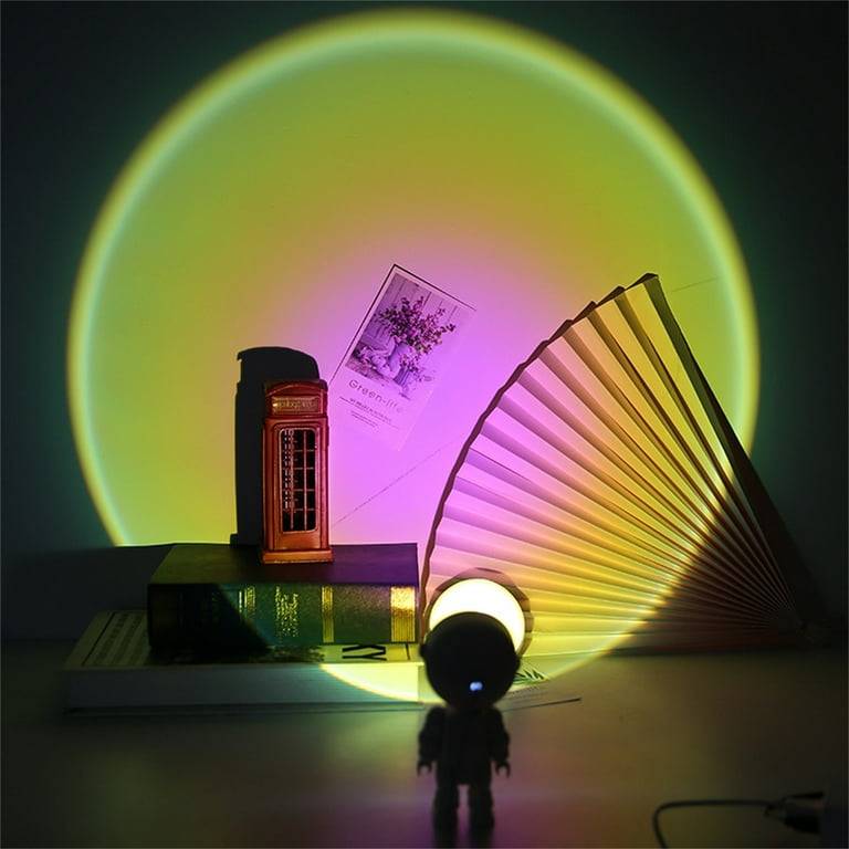 Wovilon Mini Led Projection Lamp Star Night Mini Astronaut Sunset Light The  Sun Never Sets Projection Light Atmosphere Light 