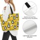 thumbnail image 3 of Balery Cartoon Bear Yellow Bolsa Tote Estilo Estético con Cremalleras, Bolsa de Hombro, Bolsa de Compras Grande y Plegable, 3 of 8