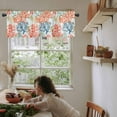 thumbnail image 5 of Turquoise Beige Stripe Valances for Windows Farmhouse Kitchen Curtains Valances Rod Pocket Valance Curtains for Kitchen Windows Modern Art Horizontal Striped Window Valances for Bathroom 42"x18", 5 of 6