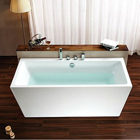 Bathtub Soaking 67 L Rectangle Modern Design With Faucets And Drain Bathtub Soaking 67 L Rectangle Modern Design With Faucets And Drain Stand Alone Tub