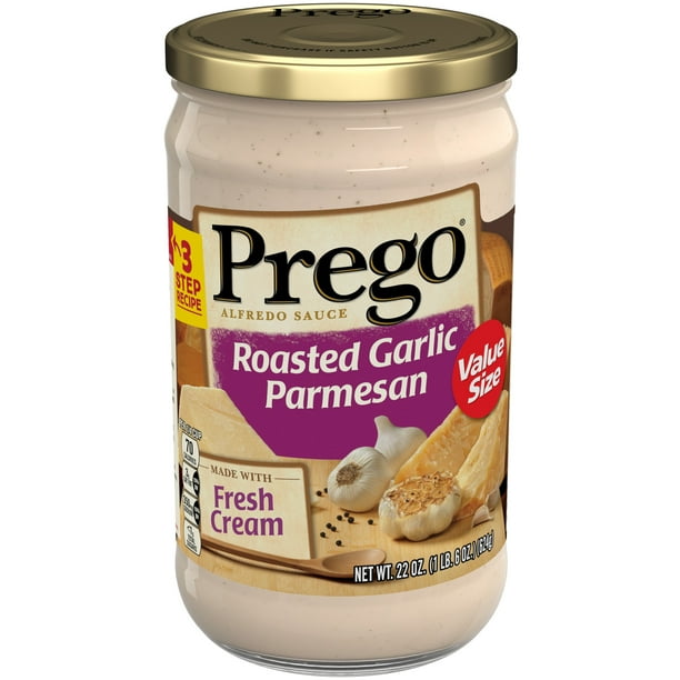 Prego Alfredo Sauce, Roasted Garlic Parmesan, 22 oz. Jar