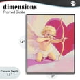 thumbnail image 4 of Stupell Industries Modern Cupid Shooting Arrow with Heart Black Framed Giclee Art, 11 x 14, by The Prints Vibe, 4 of 8