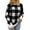 Black, variant on Aayomet Cardigan For Women Plus Size Women's Long Sleeve Waffle Knit Sweater Crew Neck Solid Color Pullover Jumper Tops,Hot Pink S-XXL