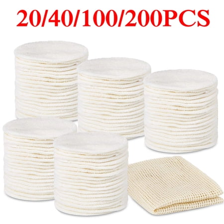 Dicasser 20PCS Reusable Makeup Remover Pads With Washable Laundry Bag Zero Waste Facial Round Soft Reusable Face Padfor Toner