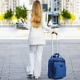 thumbnail image 5 of TIAWOLT Weekender Overnight 16-Inch Underseat Carry-on Luggage With Wheels Soft Sided Lightweight Small mini Suitcase Bag with 15.6"Laptop Compartment for Women and Men,Blue, 5 of 10