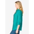 thumbnail image 6 of Woman Within Plus Size Perfect Three Quarter Sleeve Shirt, 6 of 6
