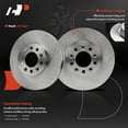 thumbnail image 4 of A-Premium 11.10 inch (281.9 mm) Front Vented Disc Brake Rotors + Ceramic Pads Kit Compatible with Select Ford Models - Windstar 1999 2000 2001 2002 2003, 6-PC Set, 4 of 9