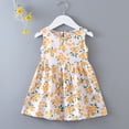 thumbnail image 5 of LYMAYTER 1-8 Years Baby Girls Floral Casual Dress Summer Sleeveless Play Tank Dress Swing Sundress Playwear Midi Dresses for Toddler Kids, 5 of 11