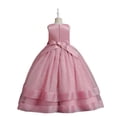 thumbnail image 4 of SUEE Flower Girls Princess Dress Bowknot Bridesmaid Wedding Long Tulle Ball Gown, 4-13 Year, 4 of 7