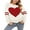 02 Off White, variant on Valentine's Day Sweaters for Women Crew Neck Pullover Sweater Cute Cable Knit Heart Sweater Shermie
