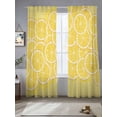 thumbnail image 2 of Lovely Lemon Sheer Curtains for Living Room Bedroom, Simple Yellow Fruit Slices Pastoral Botanical Light Filtering Sheer Curtains, Rod Pocket Voile Window Drapes, 2 Panels Set 52"x 84", 2 of 7