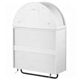 thumbnail image 5 of Ktaxon Arched Bathroom Medicine Cabinet, Wall Mounted Storage Cabinet with Double Glass Doors, Towel Bar & Adjustable Shelf, for Bathroom, Entryway and Kitchen, Washed White, 5 of 17
