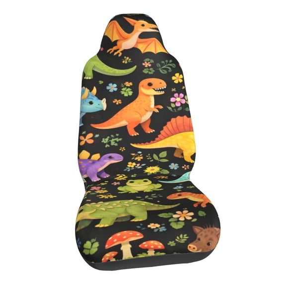 Cute Dinosaur Car Seat Covers Stretch Car Seat Protectors Universal Fit