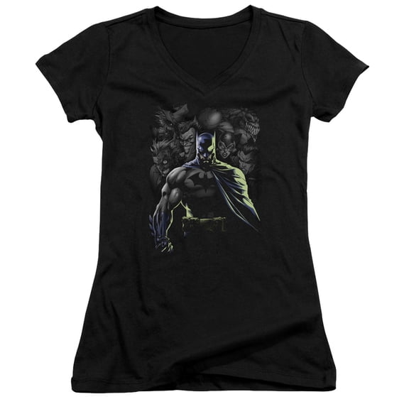 Batman Villains Unleashed Junior Women's T-Shirt V-Neck Black