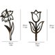 thumbnail image 2 of Metal Rose Carnation Sculpture Garden Decoration Stakes Iron Art Flower Silhouette Statues Figurine Wall Ornament, 2 of 4