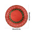 thumbnail image 2 of Christmas Tree Skirt, Velvet Tree Skirt, 24 Inch Vintage Xmas Tree Skirt Cover for Christmas Party Decor, Red Polyester Holiday Tree Skirt with Glitter, Easy To Use and Secure, 2 of 7