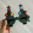 thumbnail image 5 of Shoreew Christmas Tree Glasses Artistic Clown Eyeglasses Xmas Party Cosplay Costume Accessories Dress-up Eyewear Prop, 5 of 6