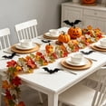 thumbnail image 2 of AYktou Fall Leaf Garlands Thanksgiving Garland, 6.7 Ft Lifelike Artificial Maple Leaf Fall Garland, Table Centerpiece Rattan Fireplace Hanging Vines for Home Holiday Wedding Door Party Christmas, 2 of 9