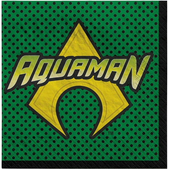 Justice League Heroes Unite DC Superhero Birthday Party Luncheon Napkins AQUAMAN