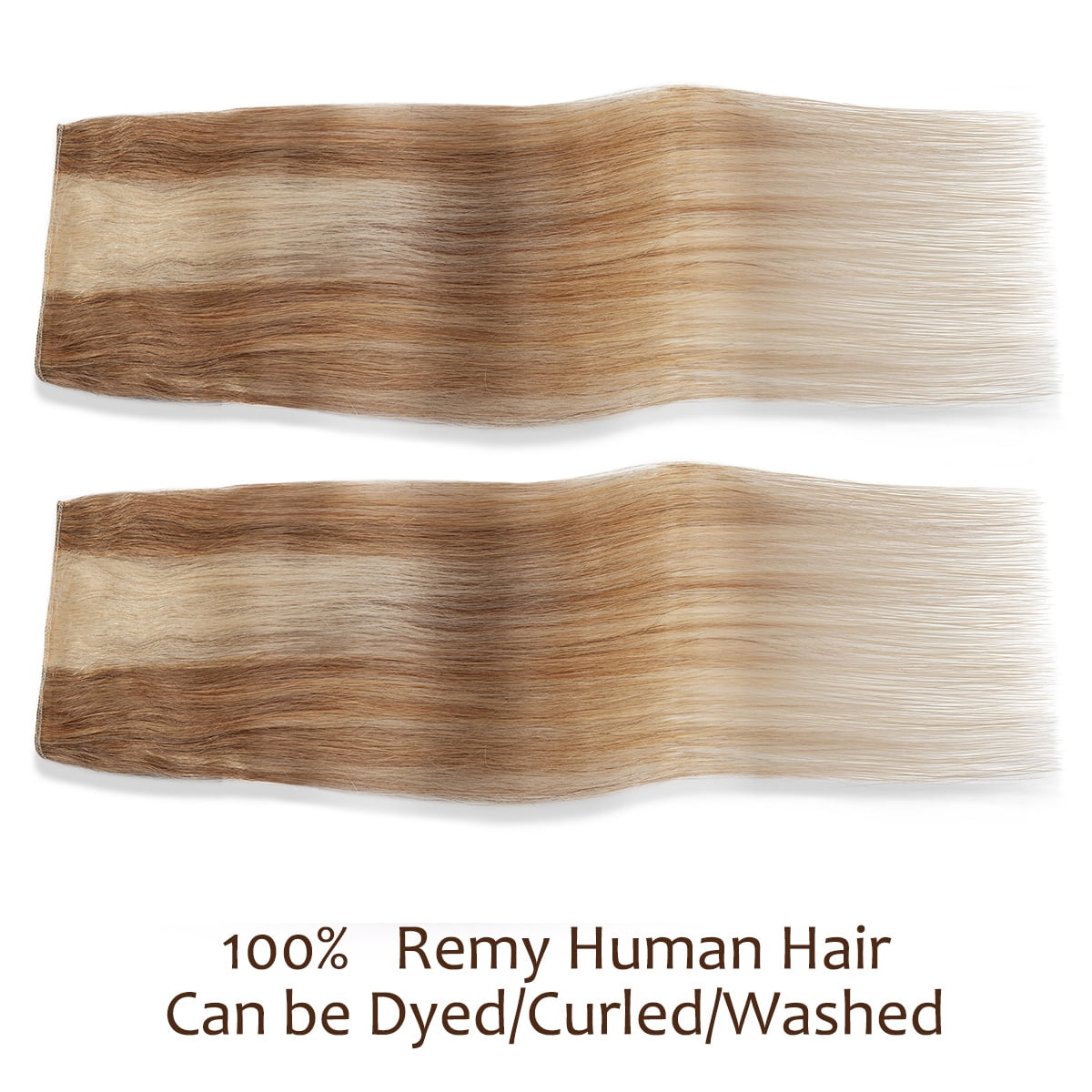 SEGO Clip in Hair Extensions Human Hair 3/4 Full Head 100% Real Remy Thick Hair Extensions Silky Straight Balayage Blonde Hair Pieces
