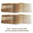 thumbnail image 5 of SEGO Clip in Hair Extensions Human Hair 3/4 Full Head 100% Real Remy Thick Hair Extensions Silky Straight Balayage Blonde Hair Pieces, 5 of 9