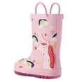 thumbnail image 4 of Kushyshoo Kids Rain Boots Uniorn Life Waterproof Printed Rubber Boots with Handles Size 8 Toddler Rain Boots, 4 of 5