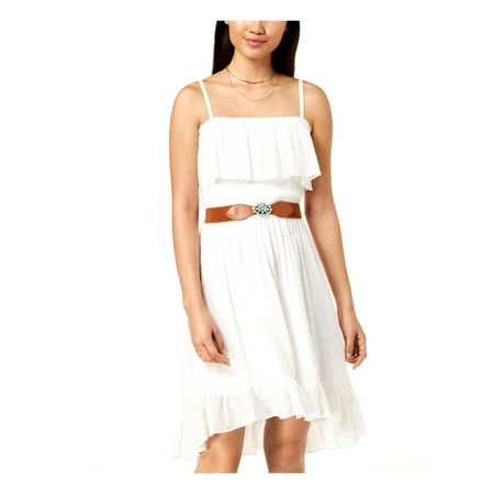 BCX Womens Juniors Smocked Ruffle Casual Dress