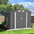 thumbnail image 5 of 10'x 8' Large Storage Shed for Outside, Enyopro Metal Storage House with Lockable Door, Garden Storage Shed Pet House for Lawnmower, Garden Tools, Bike, Garage, 5 of 8