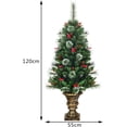 thumbnail image 3 of Costway 1,2m Árbol de Navidad con Ramas Brillantes Decoración para Entrada con Base Estable Piñas Decorativas y Bayas Rojas, 3 of 7