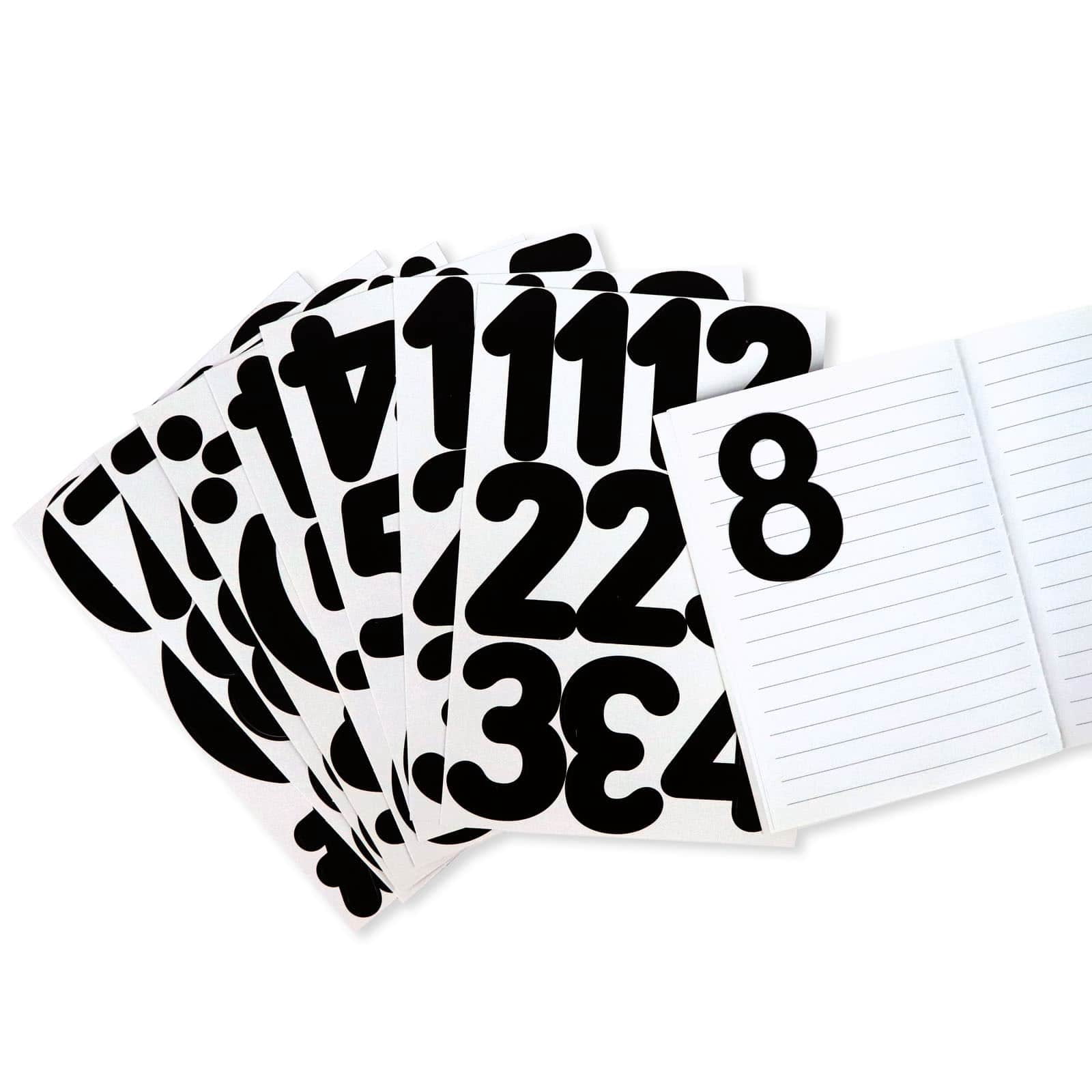 Recollections Black Rounded Number Stickers, 12 Pack