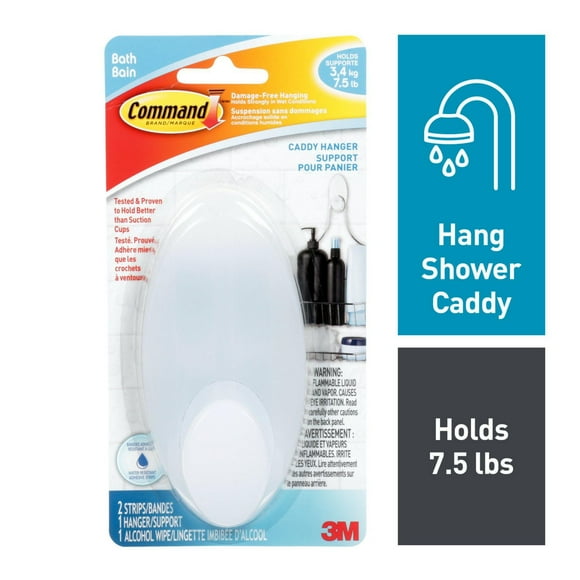 Support pour bac de rangement pour la salle de bain Command(MC), BATH19-EF, givré