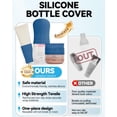 thumbnail image 2 of Funda de silicona para botellas, paquete de 16 unidades, para viajes, a prueba de fugas, 2 of 7