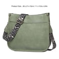 thumbnail image 3 of BIMZUC Women PU Leather Shoulder Bag Wide Strap Casual Crossbody Messenger Bag for Travel, Shopping, and Everyday Use, Grass Green, 11x10.6x3.9 Inches, 3 of 4