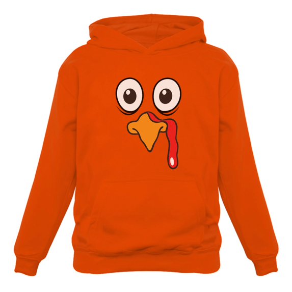Tstars Womens Thanksgiving Shirt Holiday Turkey Face Sweatshirt Funny Humor Thanksgiving Gift Shirts for Her Women Hoodie