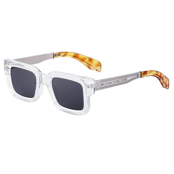 Gafas de sol cuadradas retro para hombre, gafas de sol minimalistas resistentes a los rayos UV para mujer