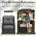 thumbnail image 5 of LayinSun Oversized Wicker Outdoor Swivel Glider Recliner with Adjustable Backrest & Footrest, Patio Reclining Lounge Chair - Set of 2, 5 of 7