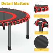 JOZ Mini Trampoline, 40 inch Fitness Trampoline with Bungees,Rebounder Trampoline for Adults/Kids, Workout 300 lb Weight