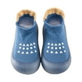 thumbnail image 4 of Linfrsh Baby Socks Shoes Children's Floor Socks Soft Rubber Sole Toddler Shoes Knit Shoes for Girls Baby Girl Shoes(Blue,4), 4 of 5