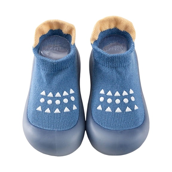 Mepaouo Baby Boys Girls Sock Shoes Toddler Soft Rubber Sole Sneakers Infant Non Slip Indoor Slippers Blue