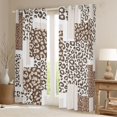 thumbnail image 2 of Manfei Leopard Patchwork Blackout Curtains Set of 2 (52x84 Each), Cheetah Print Curtain, Beige and Black, 2 of 6